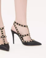 Valentino Rockstud Grainy Leather Ankle Strap Pump 100 Mm - Image 7
